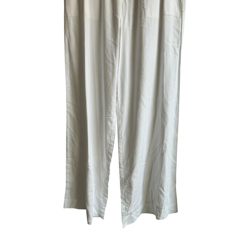 BELLA DAHL PANTS WOMENS SIZE XLARGE SMOCKED WAIST WIDE LEG WHITE NEW MSRP $150 - Picture 8 of 14